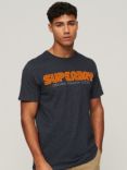 Superdry Retro Repeat T-Shirt, Eclipse Navy Marl