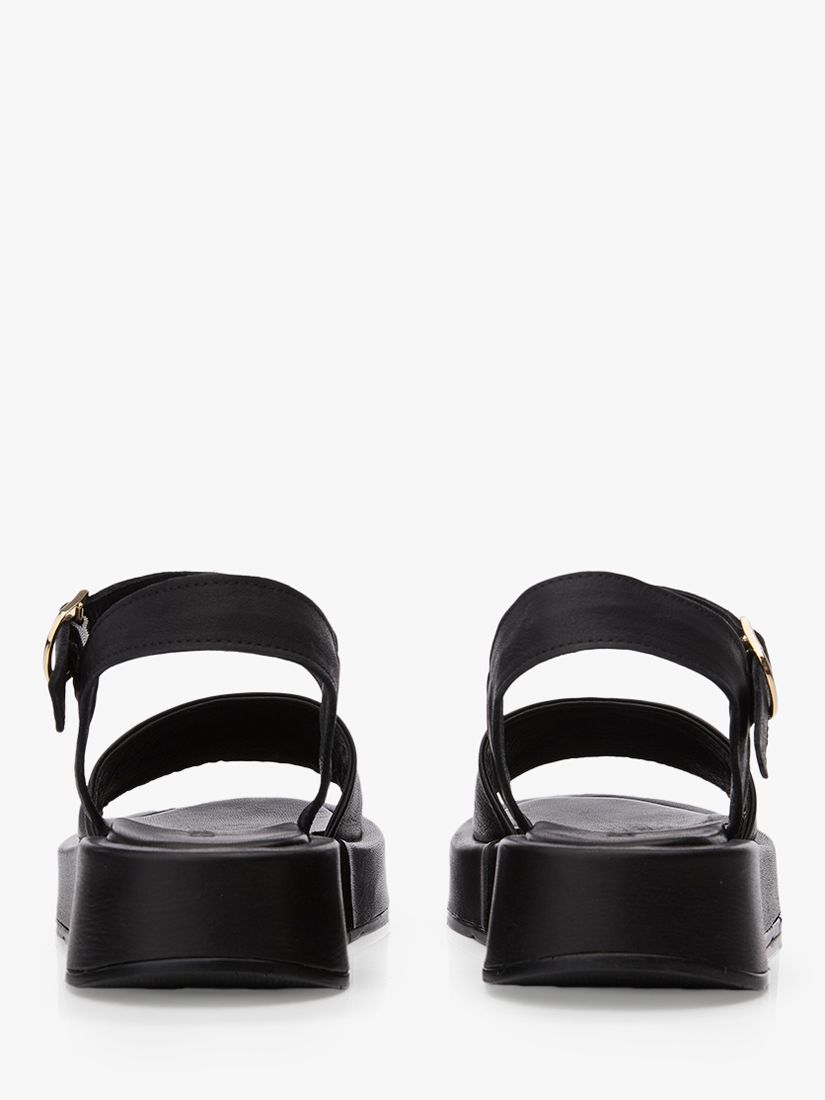 Moda in Pelle Mirella Leather Flatform Sandals, Black, 3