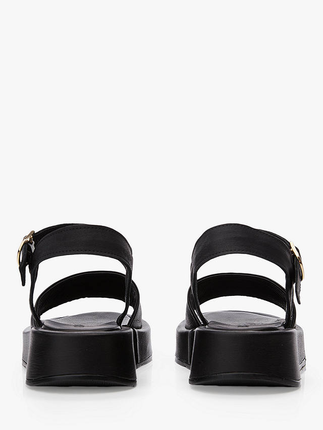 Moda in Pelle Mirella Leather Flatform Sandals, Black