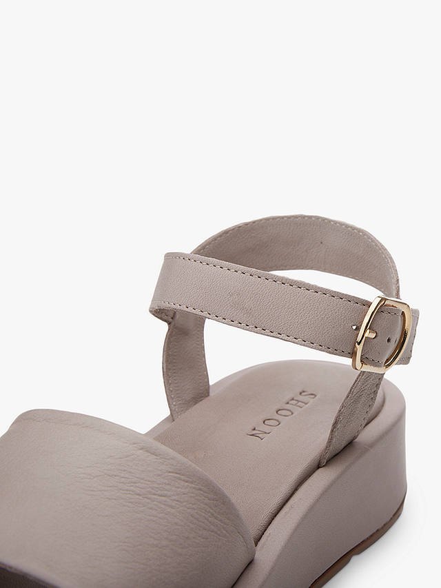 Moda in Pelle Mirella Leather Flatform Sandals, Light Grey
