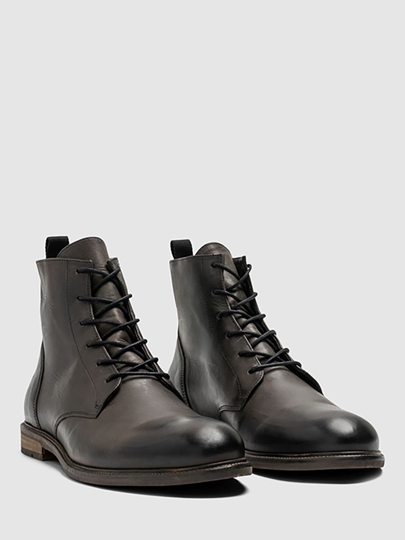 Rodd & Gunn Portal Military Leather Boots, Anthracite at John Lewis ...