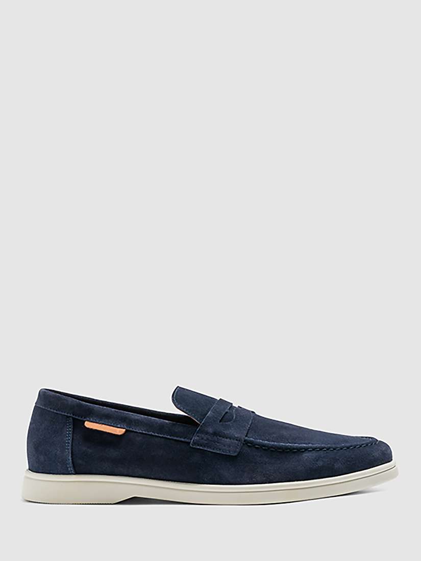 Rodd & Gunn Moana Suede Loafers, Navy at John Lewis & Partners