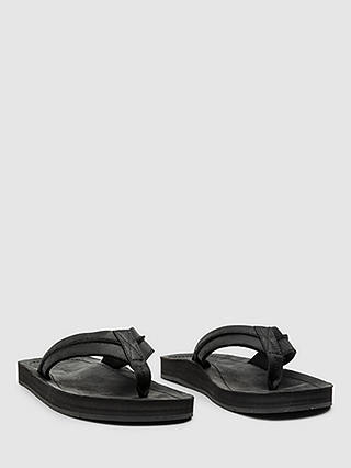 Rodd & Gunn Piha Leather T-Bar Sandals, Black 