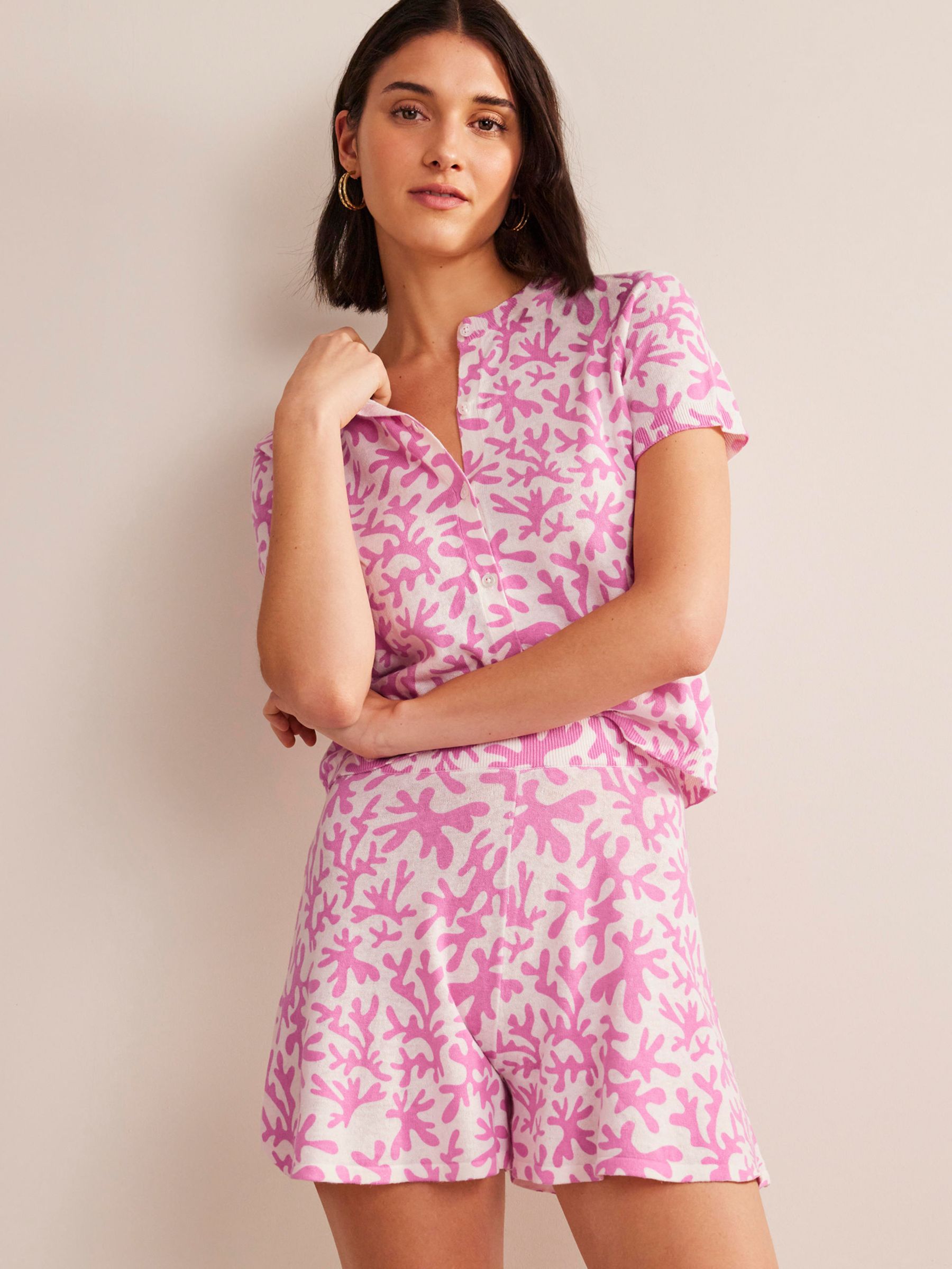 Boden's pink linen suit is perfect for spring