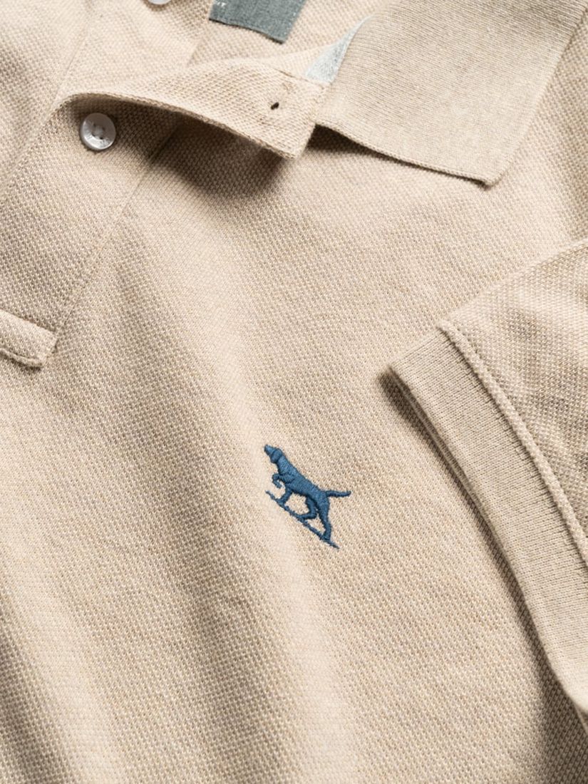 Rodd & Gunn Gunn Short Sleeve Polo Shirt, Oat at John Lewis & Partners