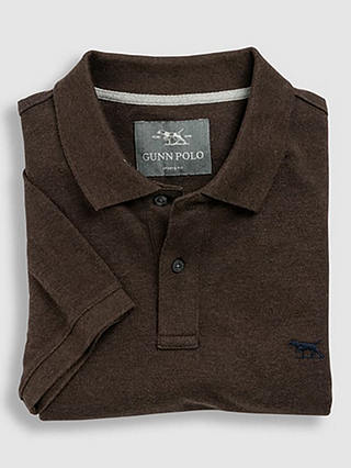 Rodd & Gunn Gunn Cotton Slim Fit Short Sleeve Polo Shirt, Walnut