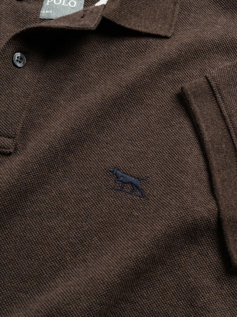 Rodd & Gunn Gunn Short Sleeve Polo Shirt, Walnut at John Lewis & Partners