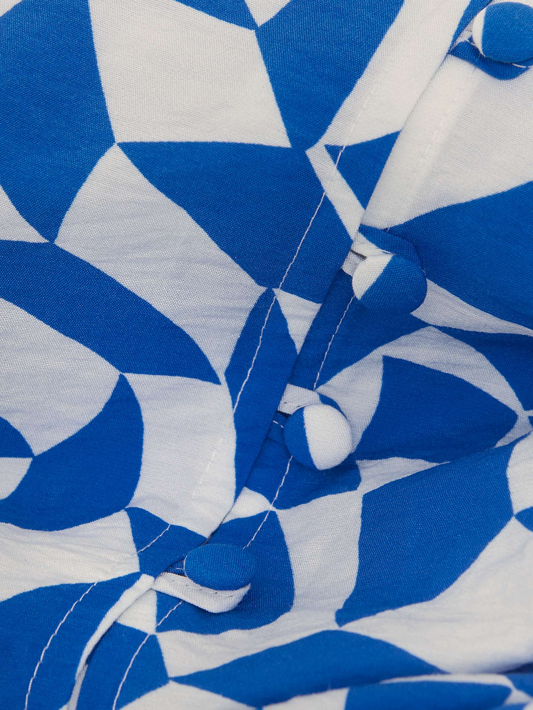 Phase Eight Penele Geometric Print Mini Swing Dress, Blue/White at John ...