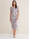 Phase Eight Francesa Off Shoulder Floral Print Dress, Multi, Multi