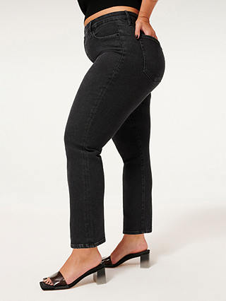 Good American Good Straight Cut Jeans, Black 184