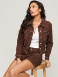 Superdry Workwear Cropped Jacket, Brown