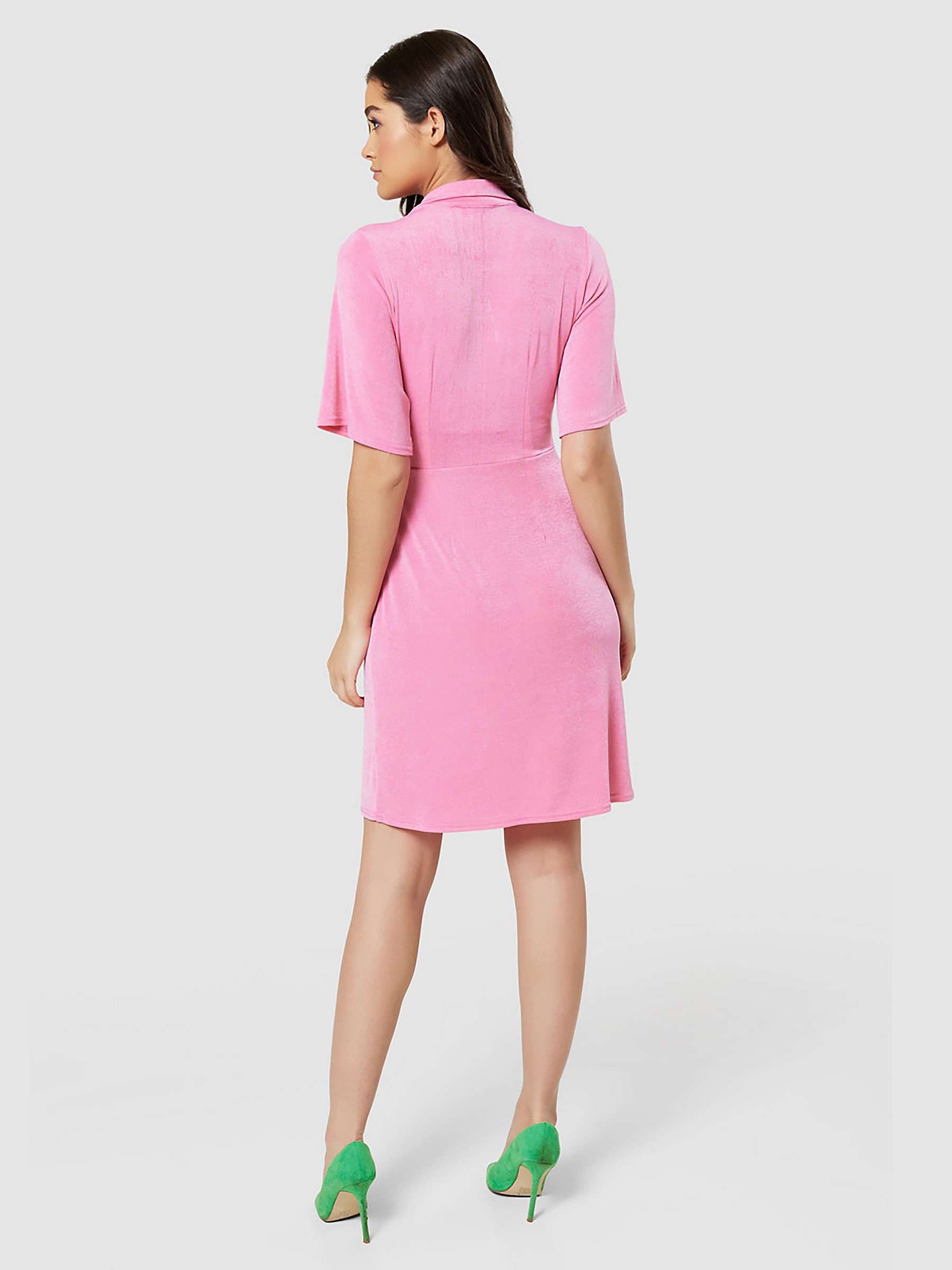 Buy Closet London Slinky Wrap A-Line Midi Dress, Pink Online at johnlewis.com
