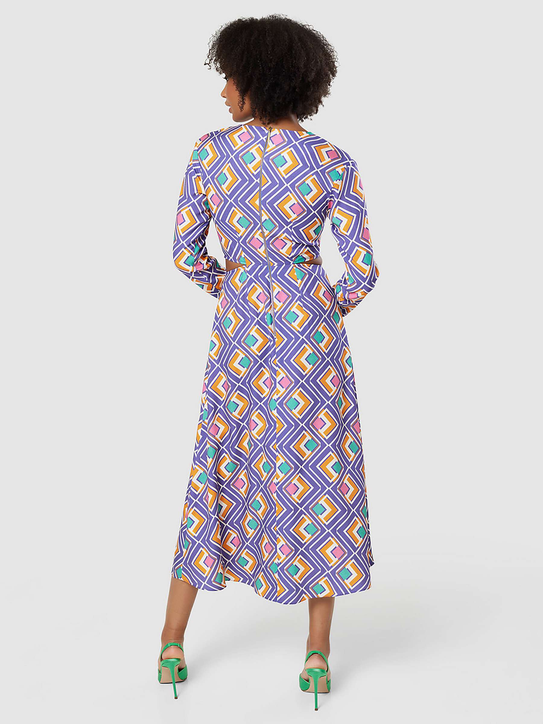 Buy Closet London Cut Out Waist Midi Dress, Lilac Online at johnlewis.com