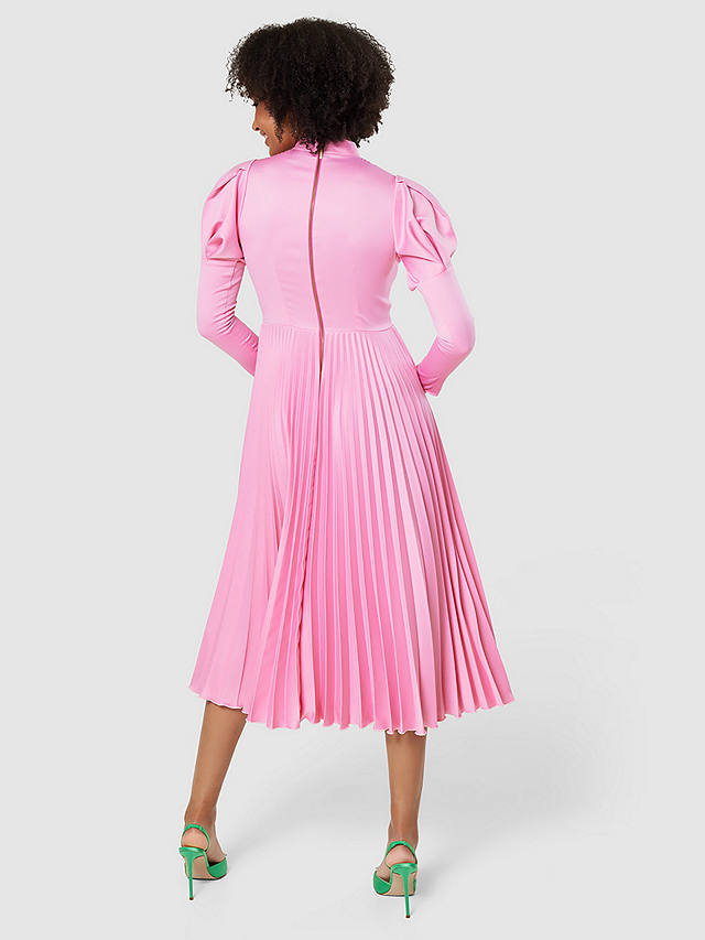 Closet London Pleated Midi Dress, Pink