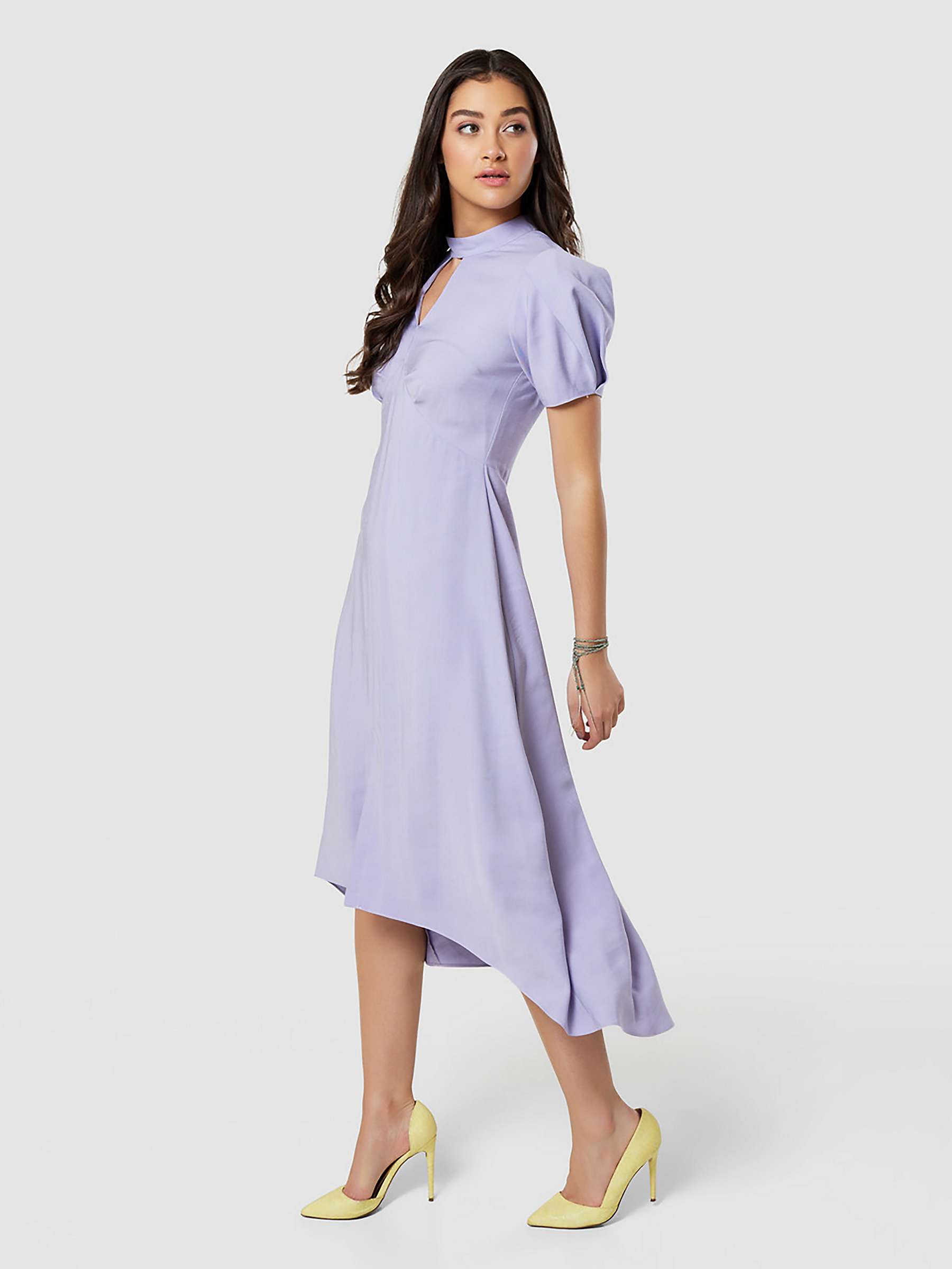 Buy Closet London Plain Keyhole Midi Dress, Purple Online at johnlewis.com