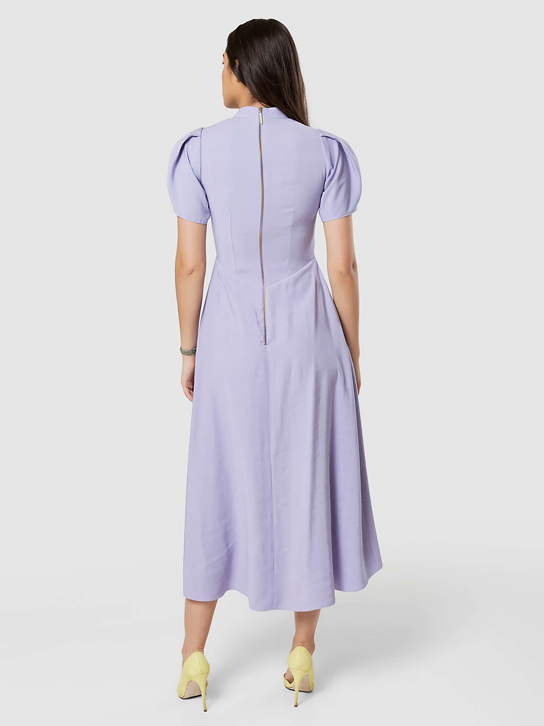 Buy Closet London Plain Keyhole Midi Dress, Purple Online at johnlewis.com