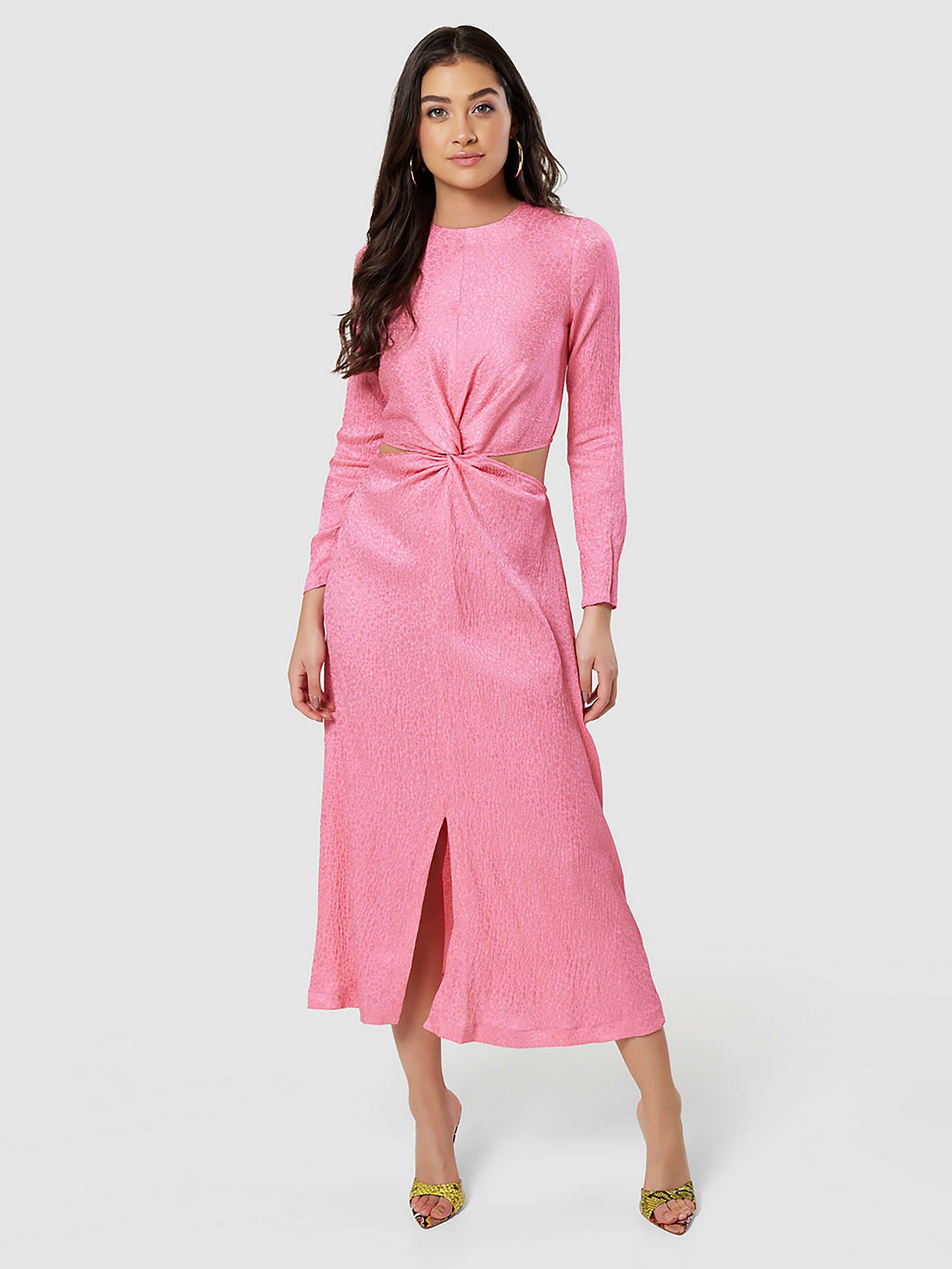Buy Closet London Twist Jacquard Dress, Pink Online at johnlewis.com