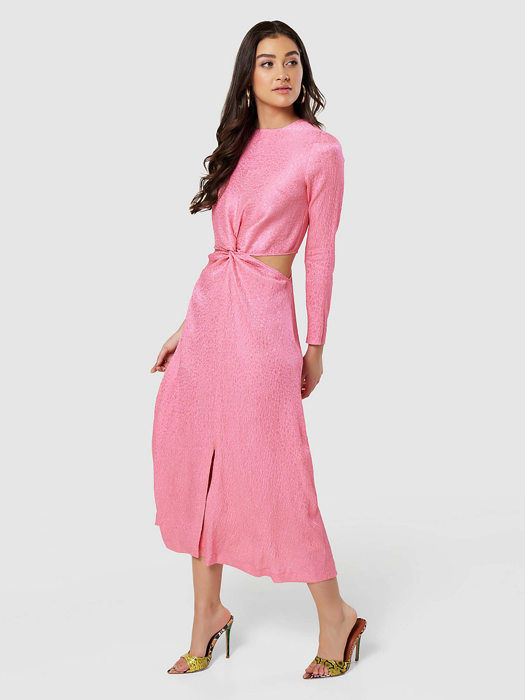 Buy Closet London Twist Jacquard Dress, Pink Online at johnlewis.com