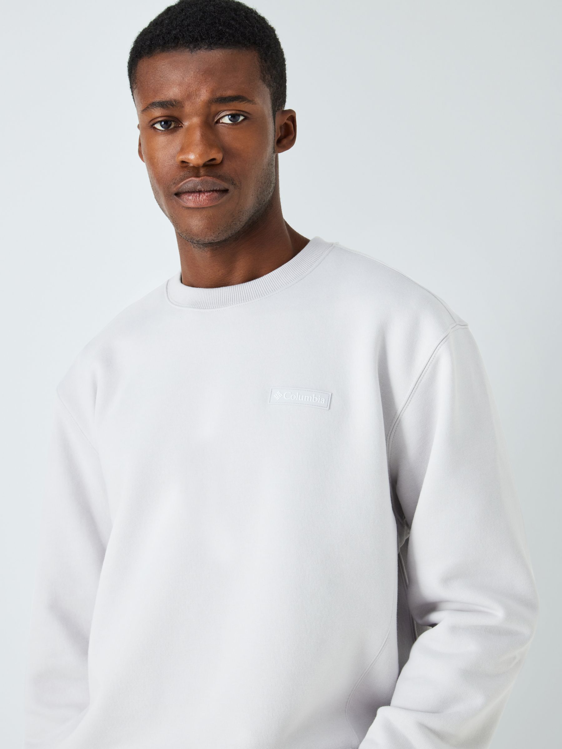 Columbia Long Sleeve Fleece Sweatshirt, Nimbus Grey at John Lewis ...