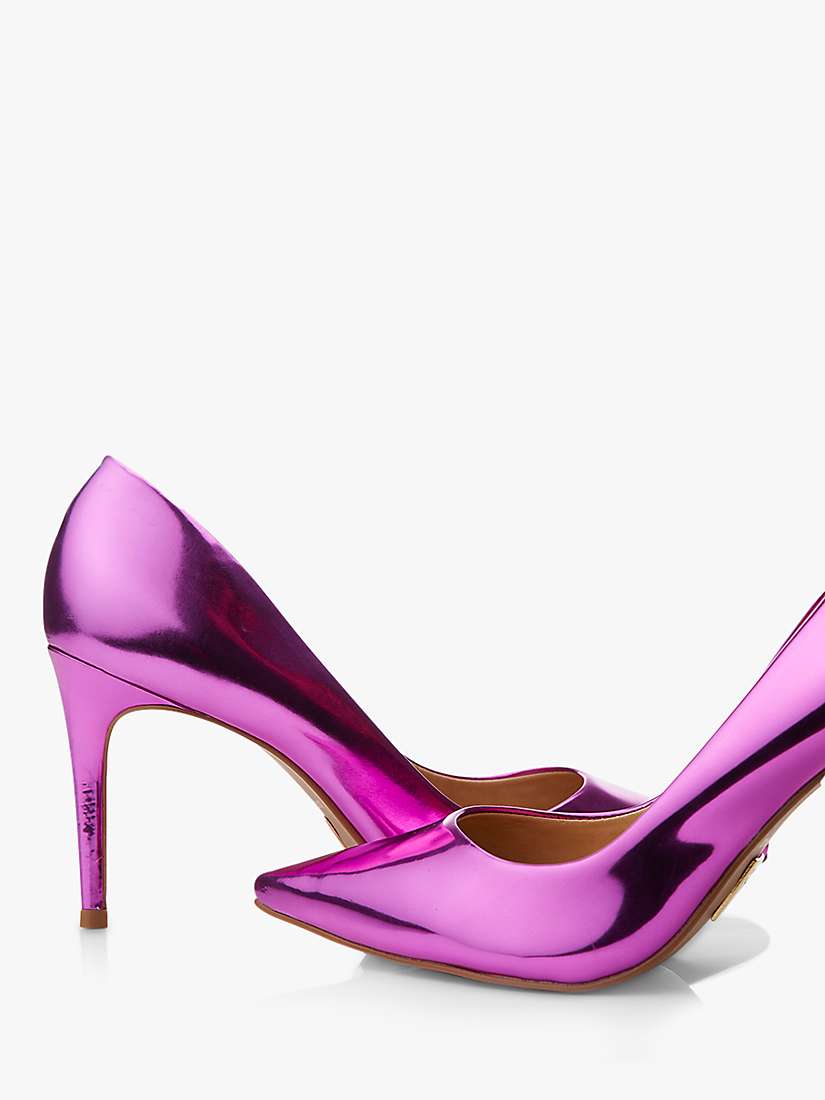Buy Moda in Pelle Cabaret Leather Metallic Court Shoes, Pink Online at johnlewis.com