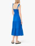 Whistles Smocked Tiered Jersey Dress, Blue