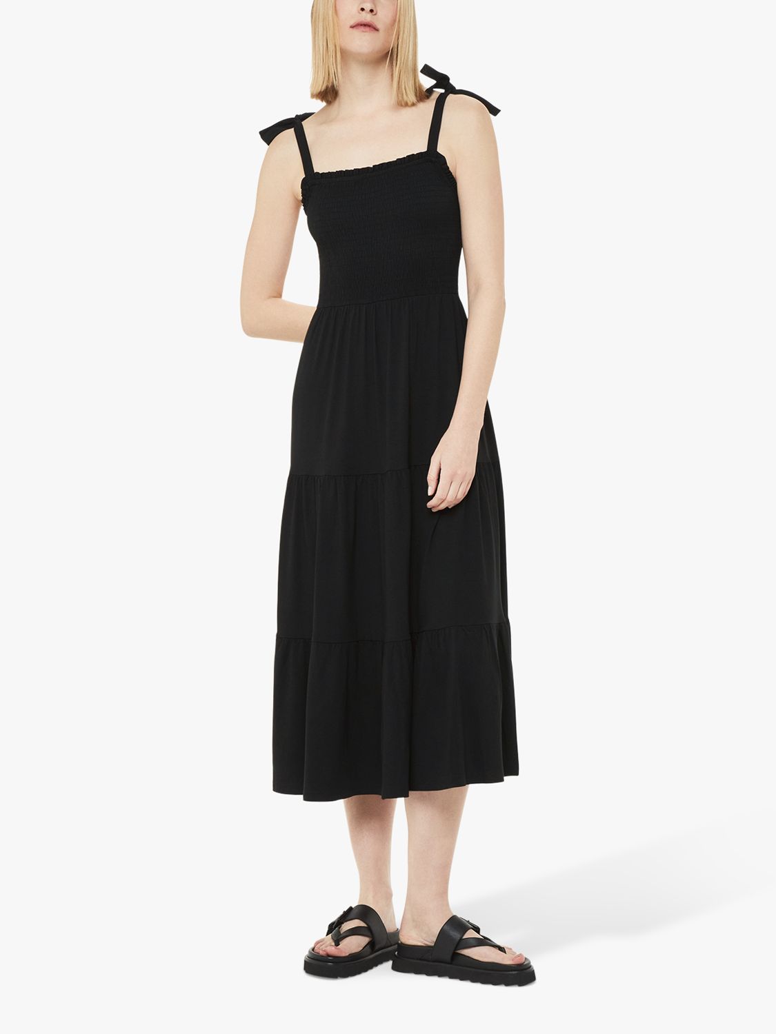 Buy Whistles Smocked Tiered Jersey Dress Online at johnlewis.com