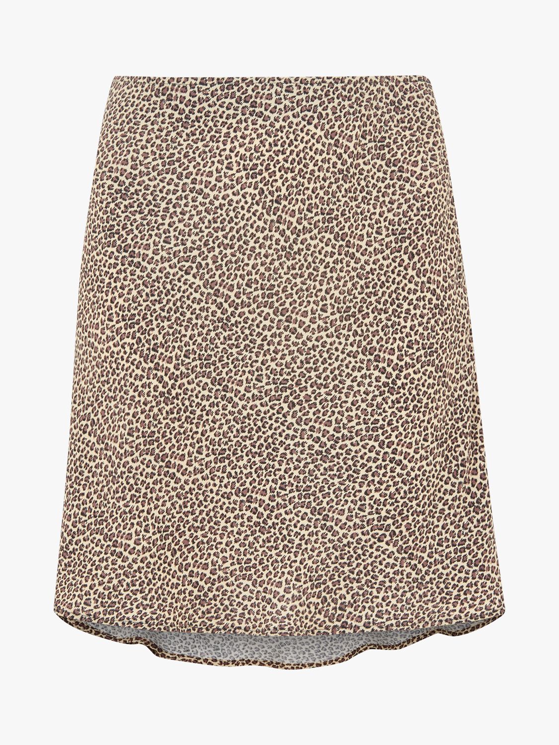 Whistles Dashed Leopard Print Mini Skirt, Brown at John Lewis & Partners