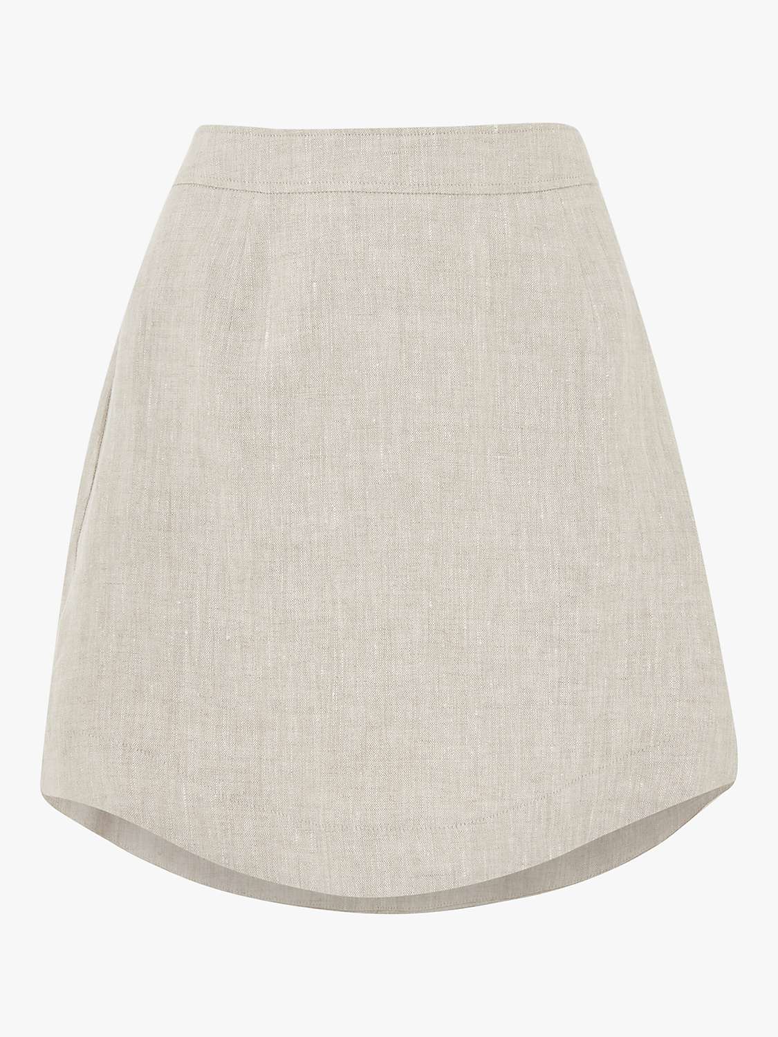Buy Whistles Curved Hem Linen Skirt Online at johnlewis.com