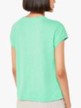 Whistles Ember Linen Blend Pocket T-Shirt, Green