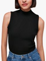 Boden Silk Cami Top, Black at John Lewis & Partners