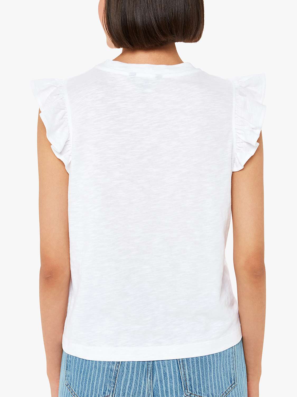 Buy Whistles Frill Cap Sleeve T-Shirt Online at johnlewis.com
