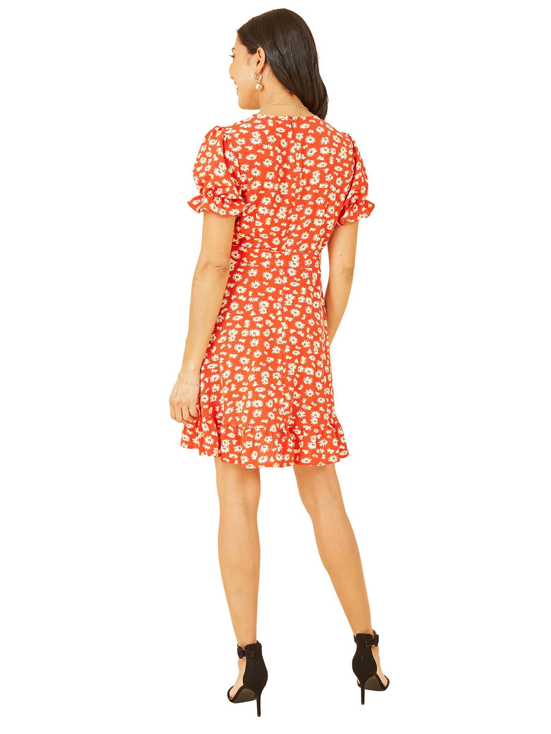 Yumi Mela London Daisy Print Wrap Dress, Red, 8