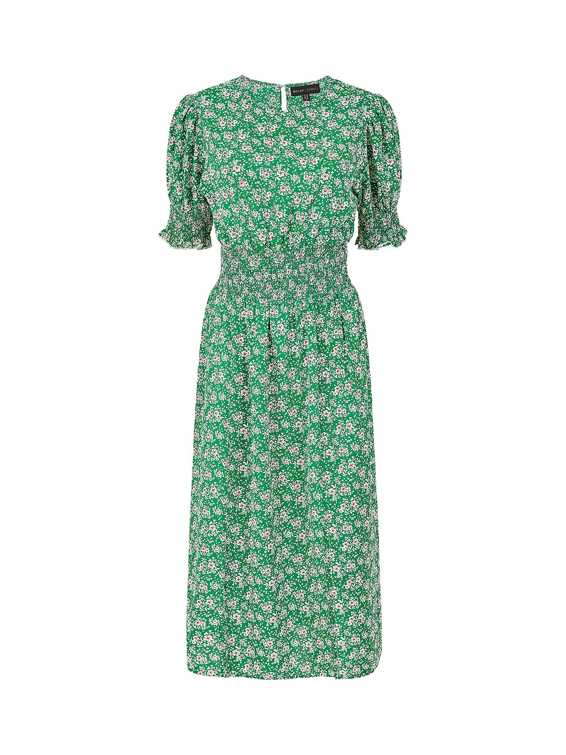 Buy Yumi Mela London Floral Print Shirred Waist Midi Dress Online at johnlewis.com