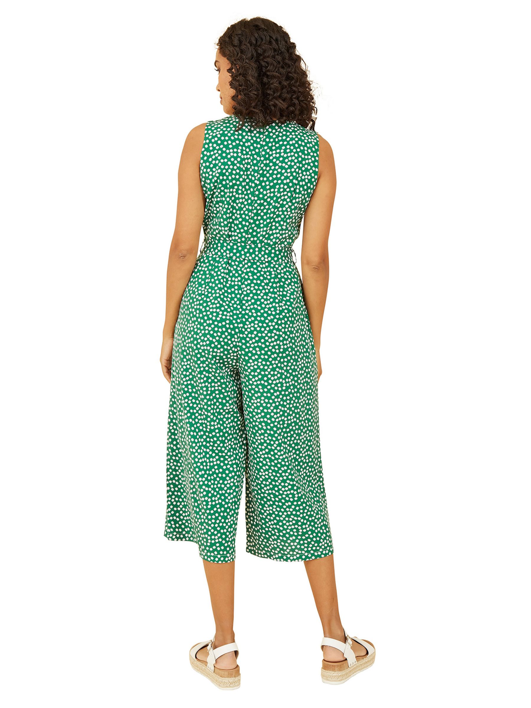 Buy Yumi Mela Ditsy Daisy Sleeveless Culotte Jumpsuit, Green Online at johnlewis.com