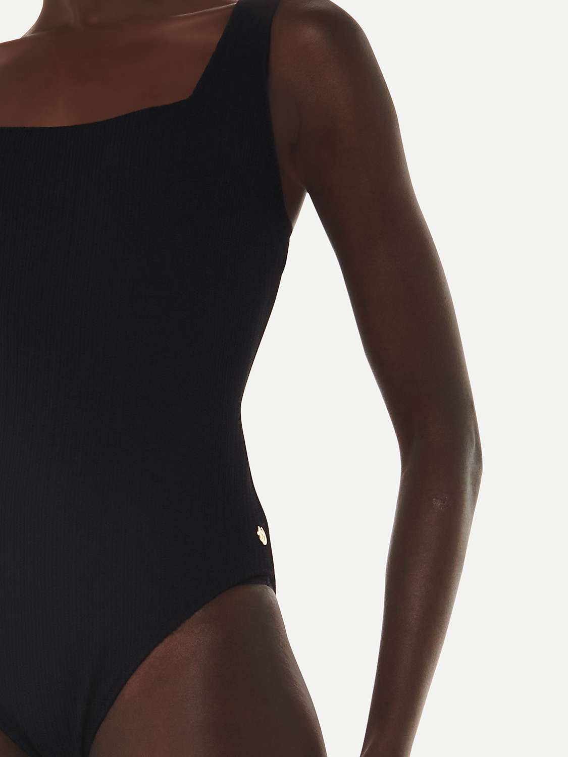Buy Whistles Square Neck Swimsuit, Black Online at johnlewis.com