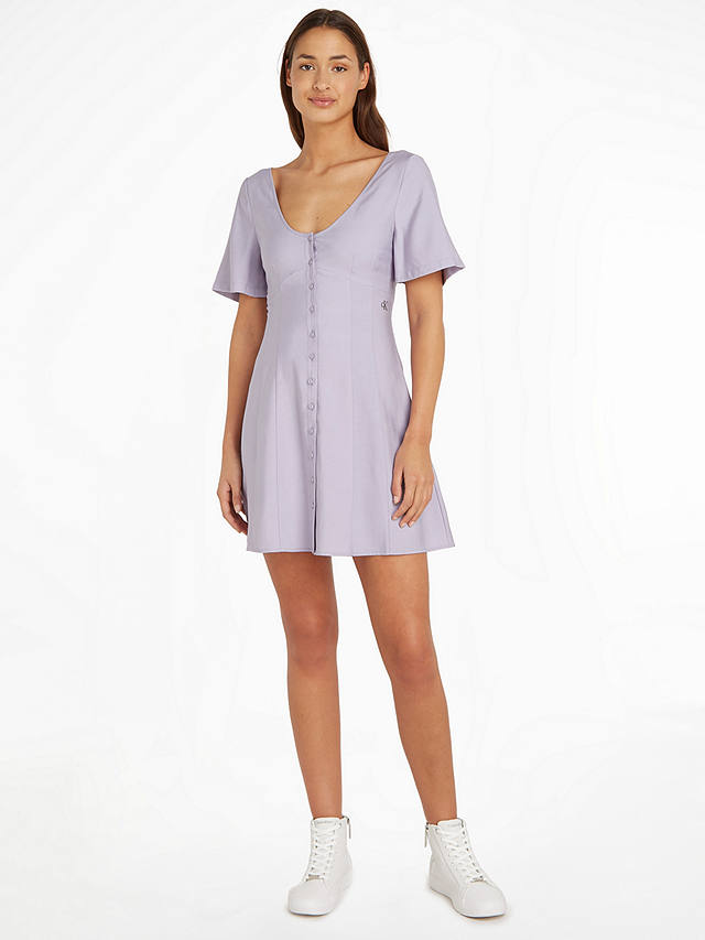 Calvin Klein Button Short Sleeve , Lavender Aura