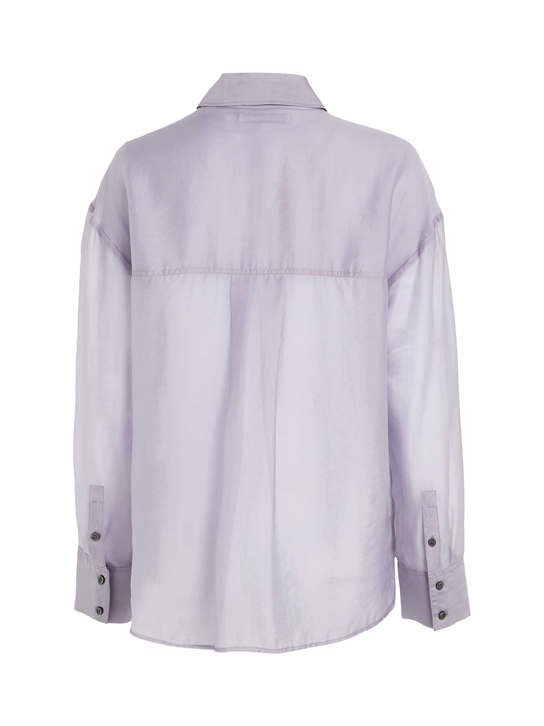Buy Calvin Klein Relaxed Long Sleeve Shirt, Lavender Aura Online at johnlewis.com