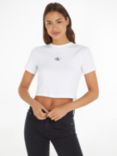 Calvin Klein Ribbed Short Sleeve T-Shirt, Bright White