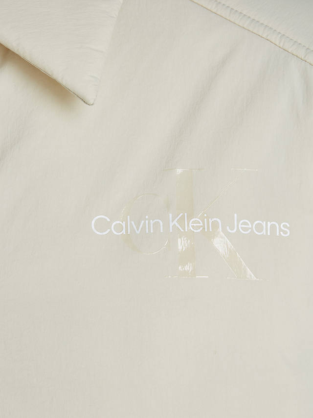 Calvin Klein Logo Cropped Jacket, Eggshell