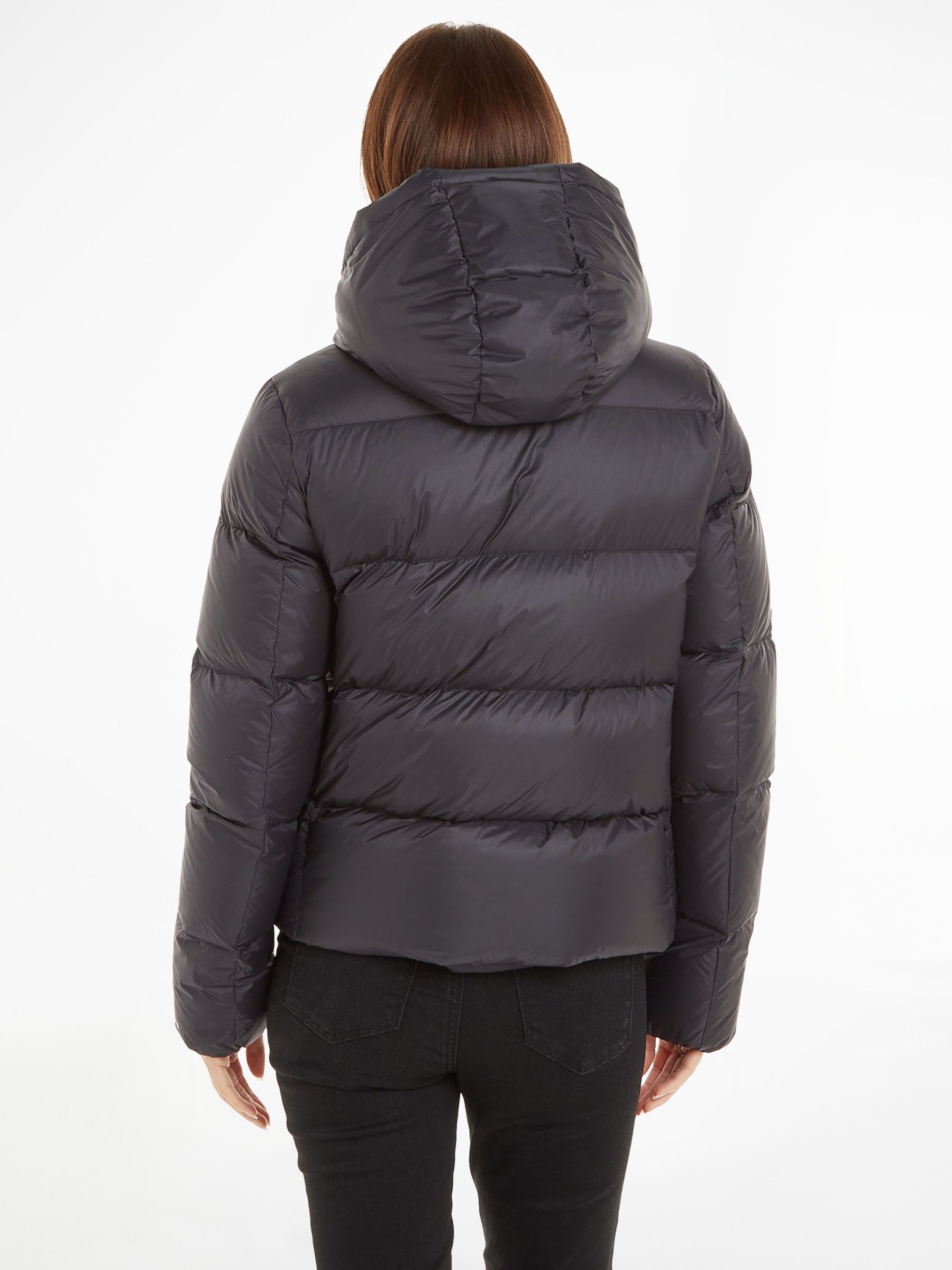 Calvin Klein Logo Puffer Jacket, CK Black at John Lewis & Partners