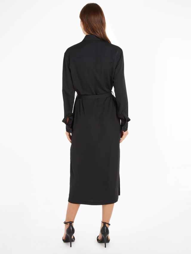 Calvin Klein Recycled Utility 6 Shirt Dress, Black