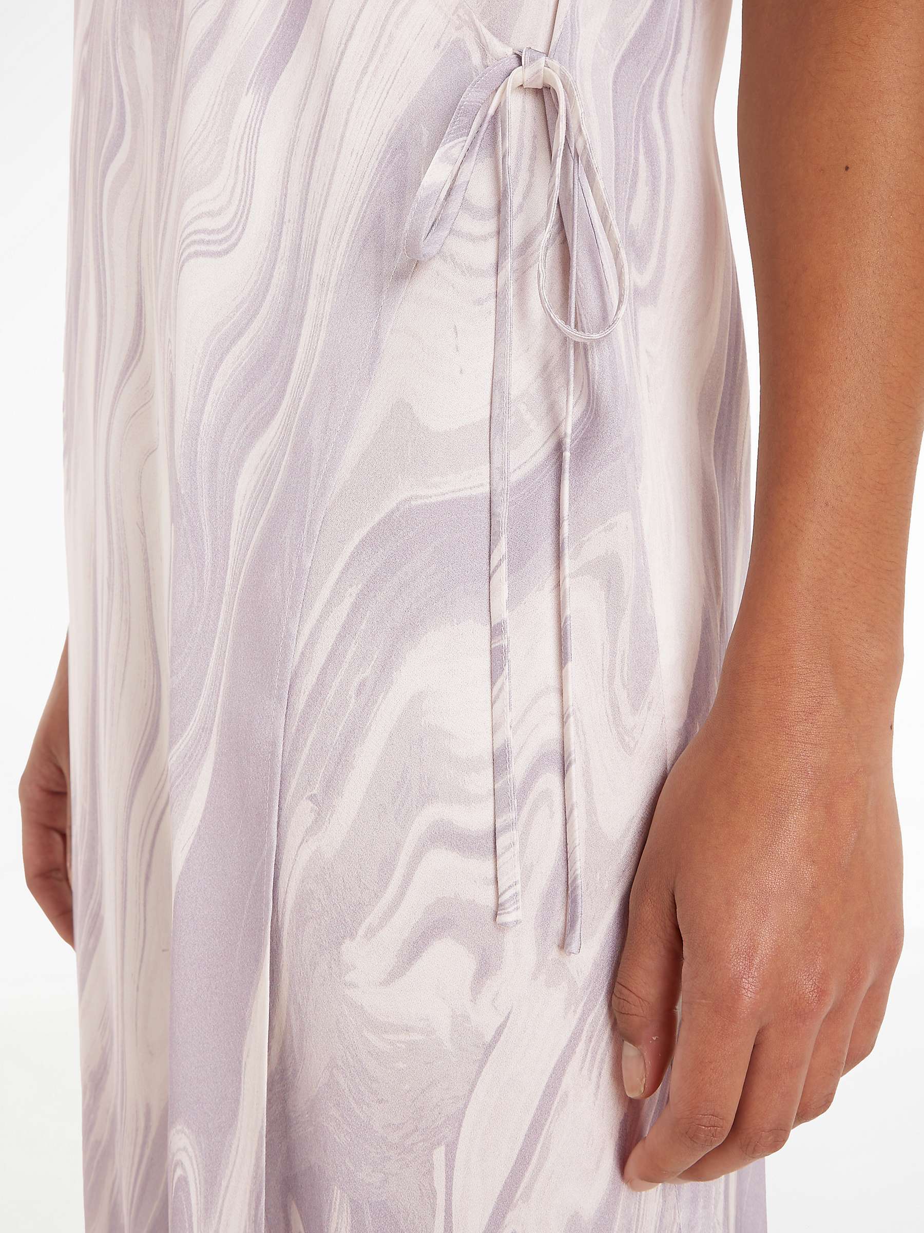 Buy Calvin Klein Shine Slip Dress, Purple/Marble Online at johnlewis.com