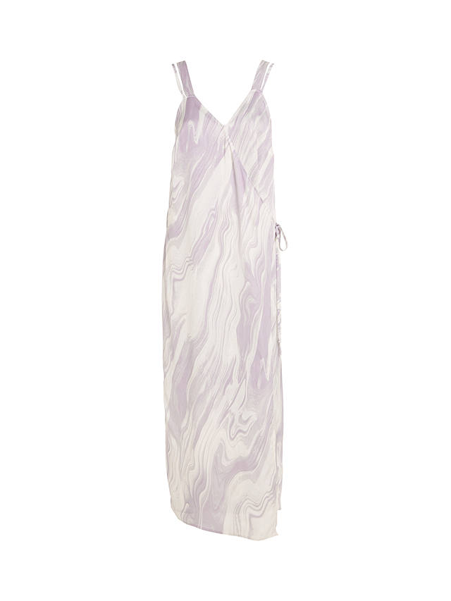 Calvin Klein Shine Slip Dress, Purple/Marble