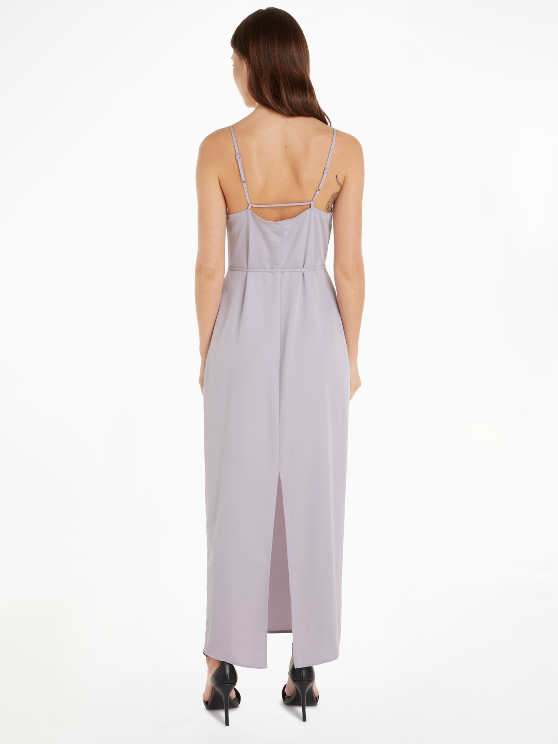 Buy Calvin Klein Plain Belted Square Neck Midi Dress Online at johnlewis.com