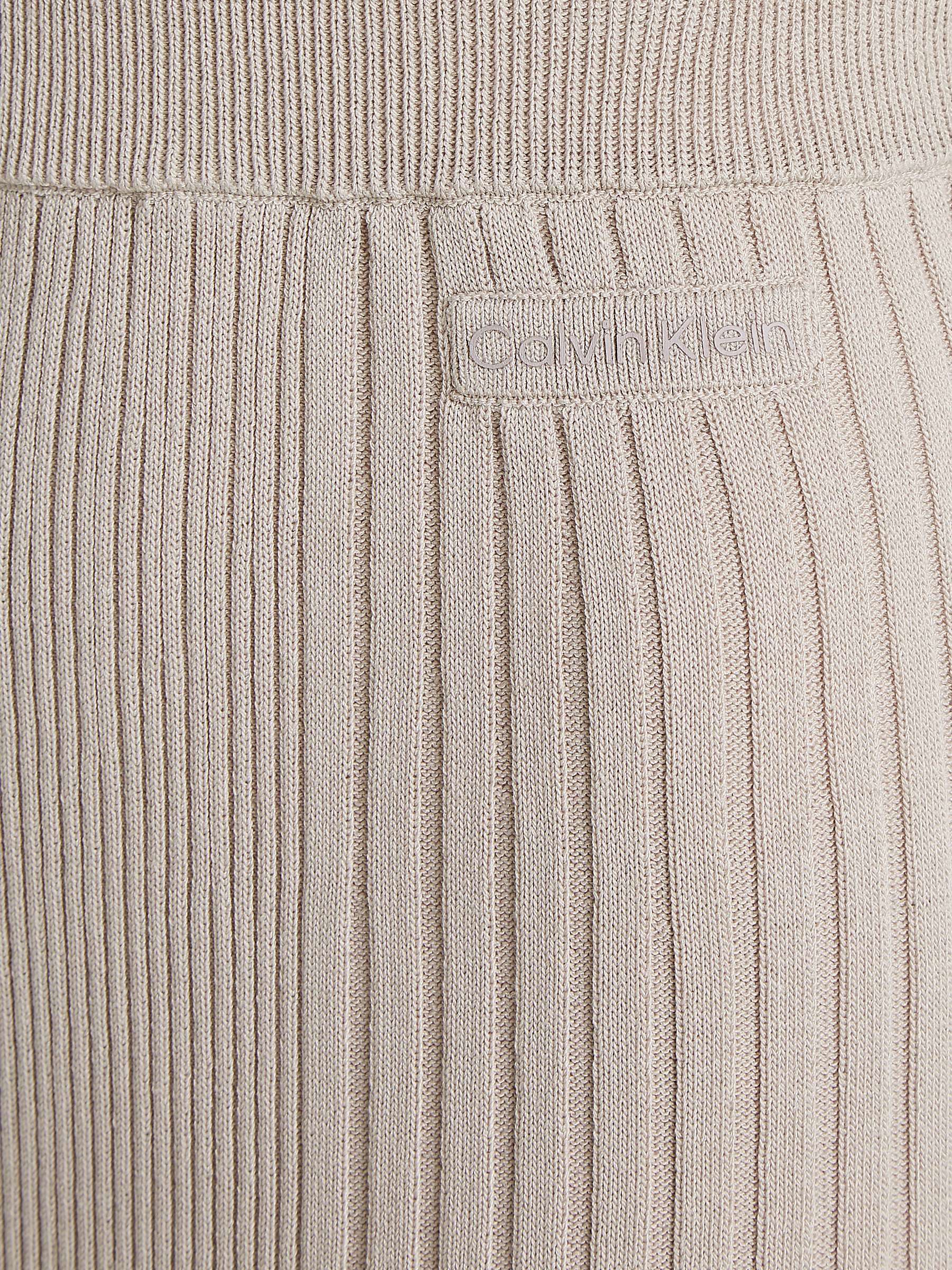 Buy Calvin Klein Rib Maxi Skirt, Silver Grey Online at johnlewis.com
