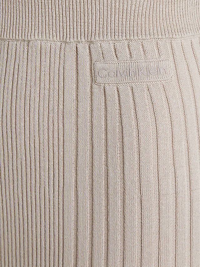 Calvin Klein Rib Maxi Skirt, Silver Grey