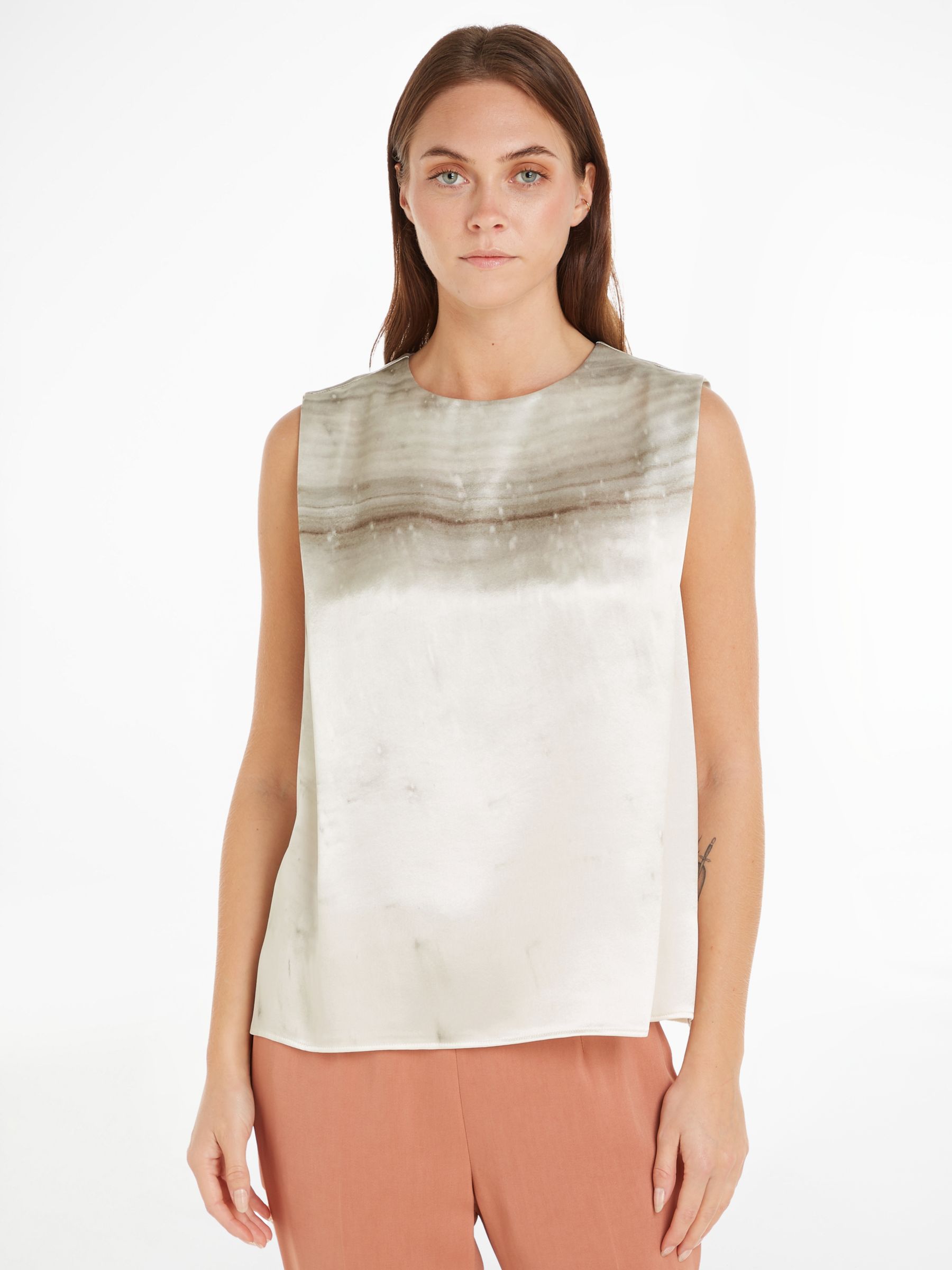 Calvin Klein Print Tank Top, Travertine Panel, 6