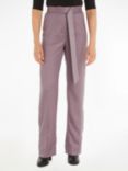 Calvin Klein Plain Slim Utility Trousers, Purple Calla