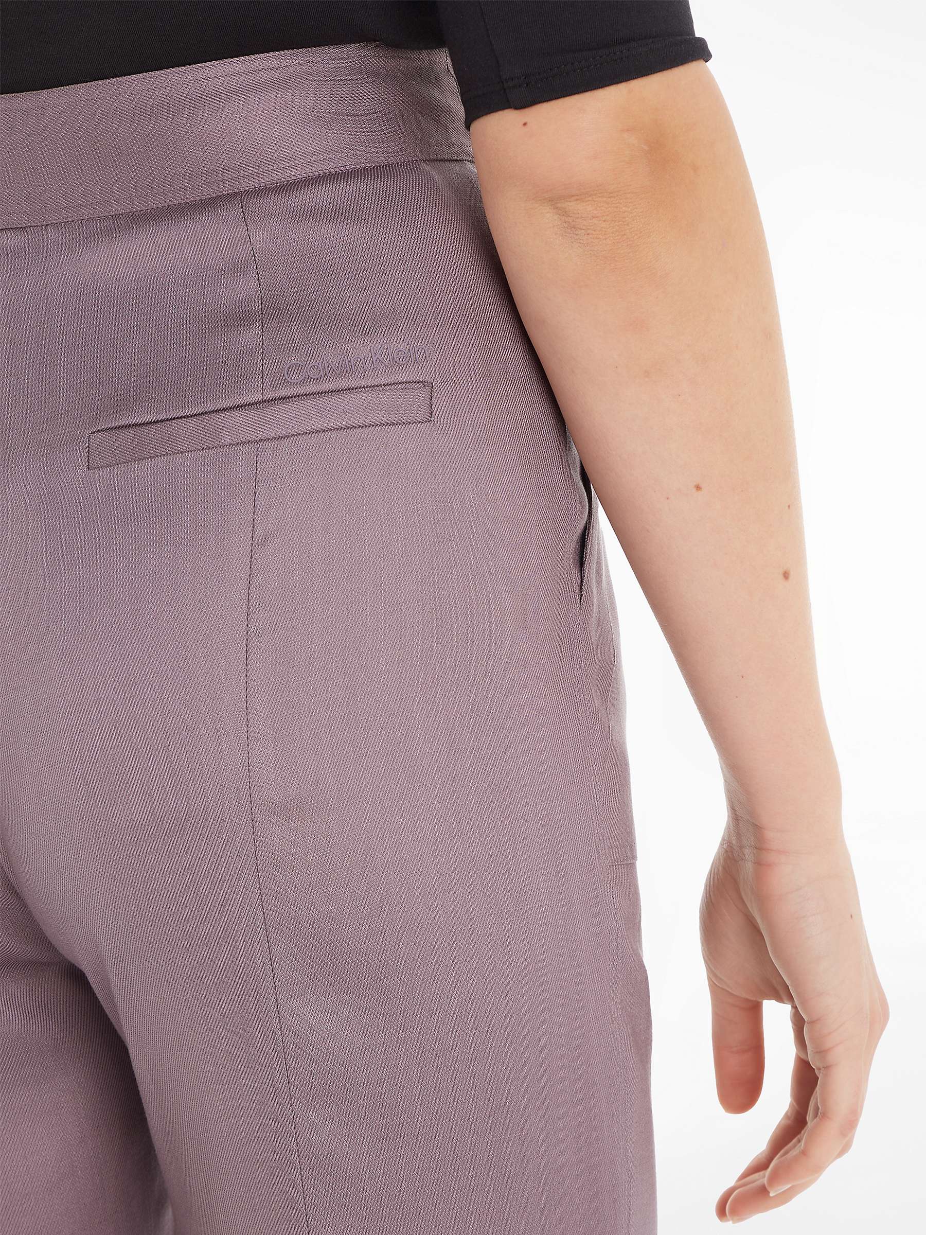 Buy Calvin Klein Plain Slim Utility Trousers, Purple Calla Online at johnlewis.com