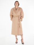 Calvin Klein Wrap Wool Cashmere Blend Coat, Roebuck, Roebuck
